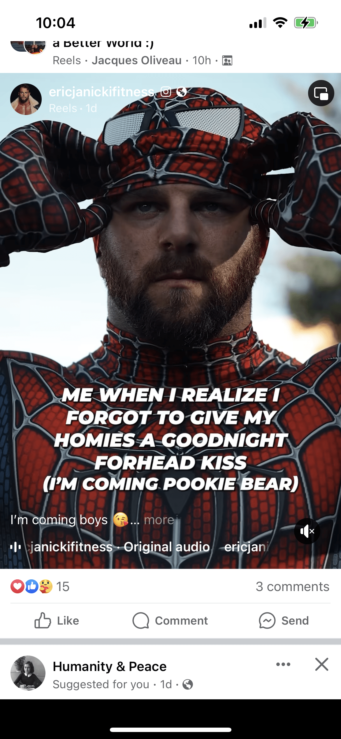 Photo by DirtyDaddyFunStuff with the username @DirtyDaddyPorn, who is a verified user,  December 20, 2023 at 12:25 AM and the text says '#costumes #cosplay #spiderman #buff #muscles #beards #bear'