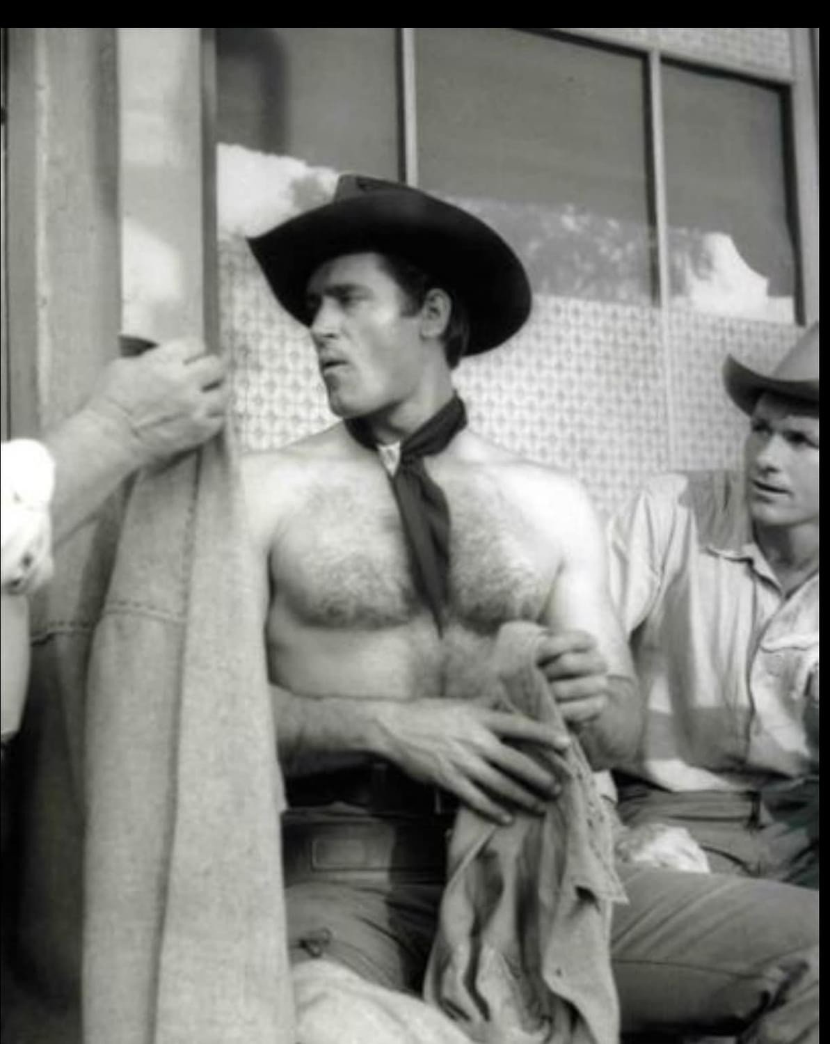 Photo by DirtyDaddyFunStuff with the username @DirtyDaddyPorn, who is a verified user,  January 4, 2024 at 7:42 PM and the text says '#vintage #hairy #cowboy #moviestars'