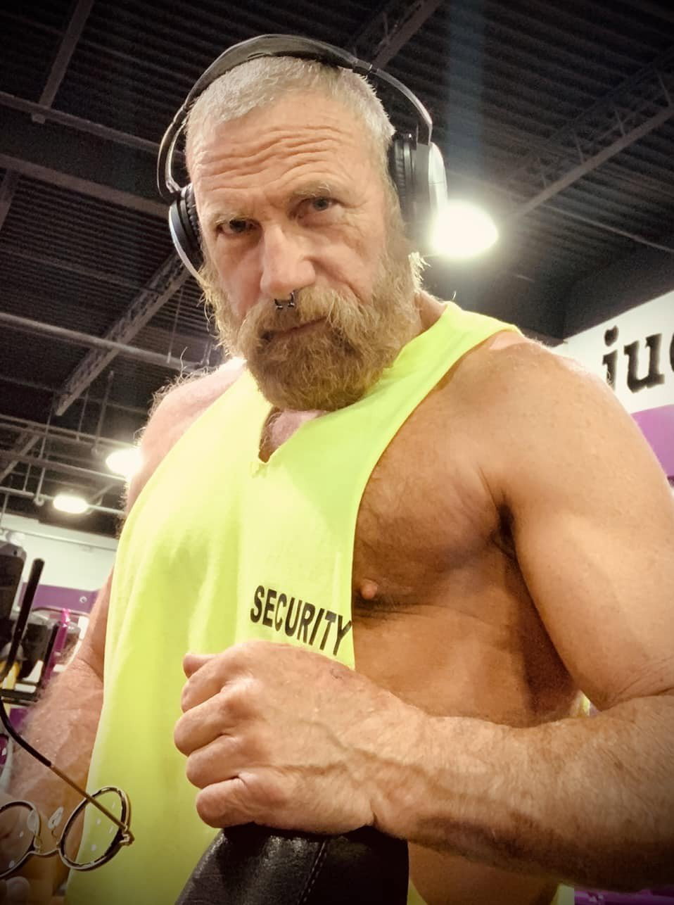 Photo by DirtyDaddyFunStuff with the username @DirtyDaddyPorn, who is a verified user,  December 8, 2023 at 12:58 AM and the text says '#Buff #daddy #pecs #muscles #beefy #butch #bear #beards'