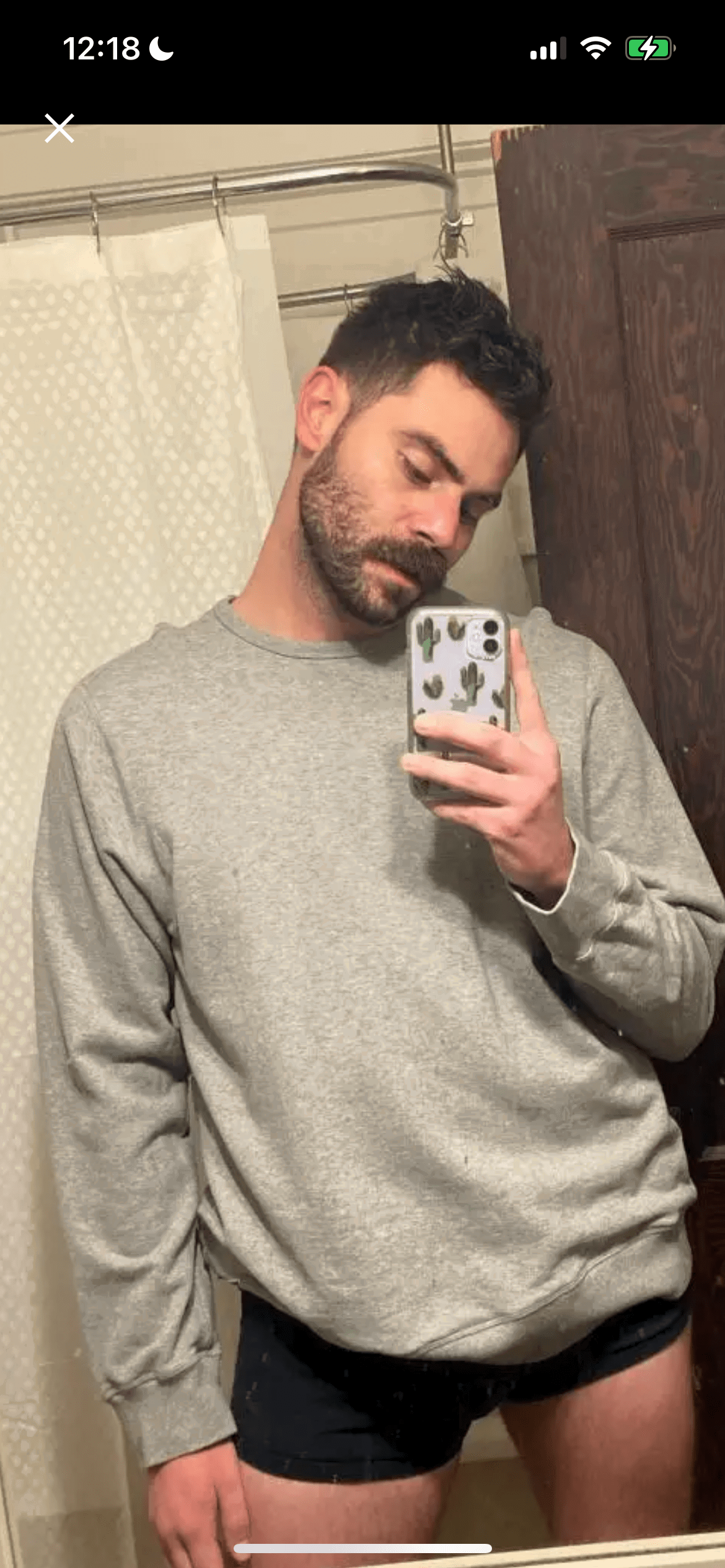 Album by DirtyDaddyFunStuff with the username @DirtyDaddyPorn, who is a verified user,  March 8, 2024 at 12:40 AM and the text says '#hung and #daddies and #beards Woof #stubble'