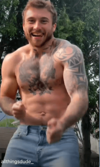 Photo by DirtyDaddyFunStuff with the username @DirtyDaddyPorn, who is a verified user,  May 1, 2024 at 10:48 PM and the text says 'Sexy 1 #gingers #muscles #tats'