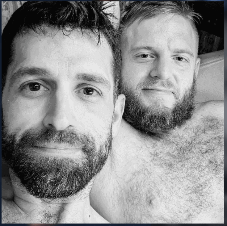 Album by DirtyDaddyFunStuff with the username @DirtyDaddyPorn, who is a verified user,  January 22, 2024 at 7:42 PM and the text says '#hairy and hot men 8'