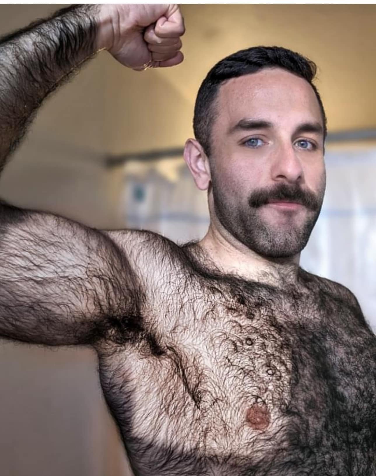 Photo by DirtyDaddyFunStuff with the username @DirtyDaddyPorn, who is a verified user,  April 24, 2024 at 7:38 PM and the text says 'Hot Mix 33 #armpits #muscles #hairy #stubble #mustache #hung #jockstraps'