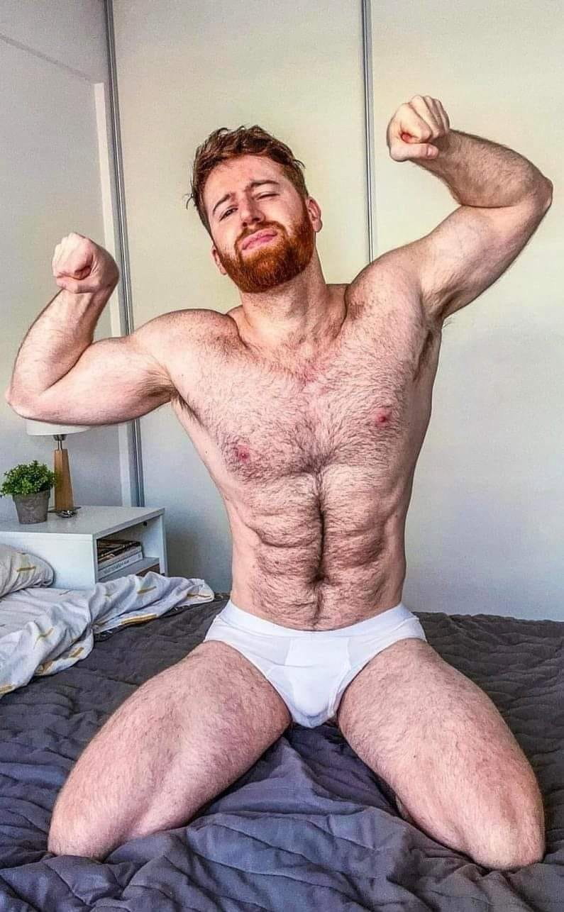 Photo by DirtyDaddyFunStuff with the username @DirtyDaddyPorn, who is a verified user,  April 22, 2024 at 10:29 PM and the text says 'Hot Mix 22 #hairy #ginger #daddy #muscles'