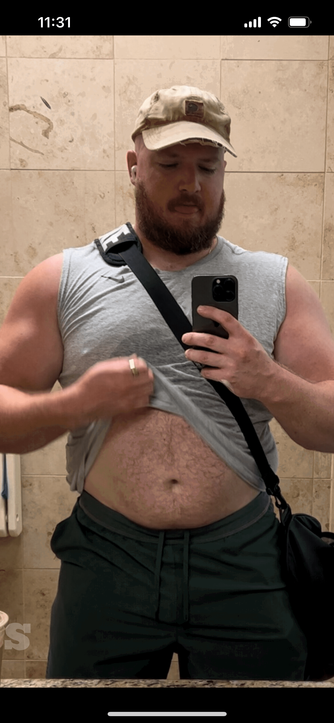 Album by DirtyDaddyFunStuff with the username @DirtyDaddyPorn, who is a verified user,  May 28, 2024 at 12:03 AM and the text says 'Hot Variety #muscles #gingers #beards'