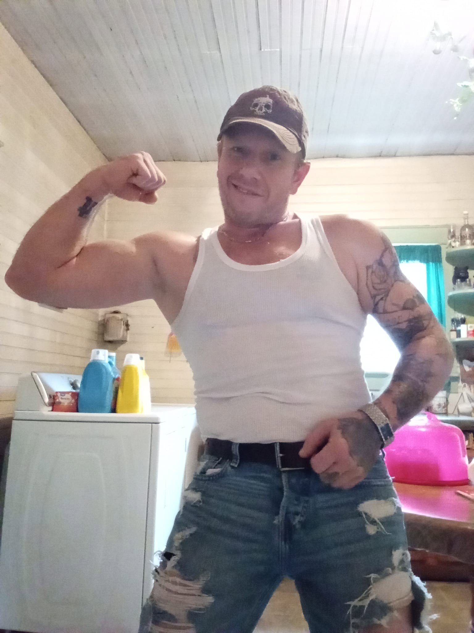 Photo by DirtyDaddyFunStuff with the username @DirtyDaddyPorn, who is a verified user,  March 28, 2024 at 5:44 PM and the text says 'Sexy #Countryboys and #Cowboys and #construction Studs!  #uniforms #muscles #tats #sweaty #dirty #leather #beards #hairy'