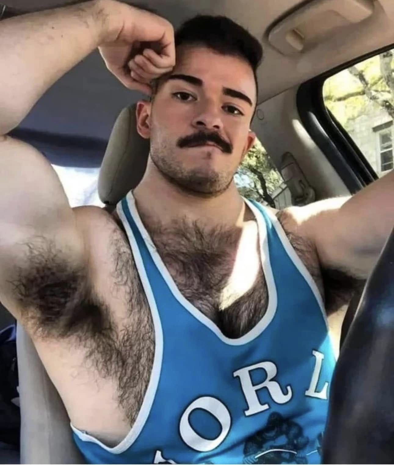 Photo by DirtyDaddyFunStuff with the username @DirtyDaddyPorn, who is a verified user,  December 9, 2023 at 12:23 AM and the text says '#hairy hunks #apmpits'