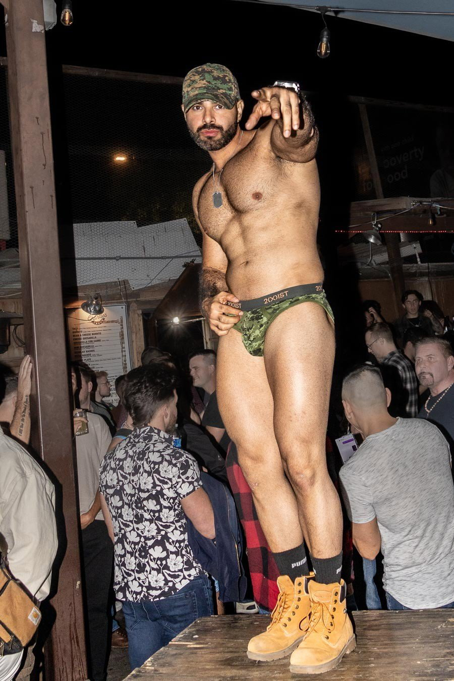 Photo by DirtyDaddyFunStuff with the username @DirtyDaddyPorn, who is a verified user,  March 13, 2024 at 8:31 PM and the text says '#hairy and hot 5 #leather #strippers #pups'