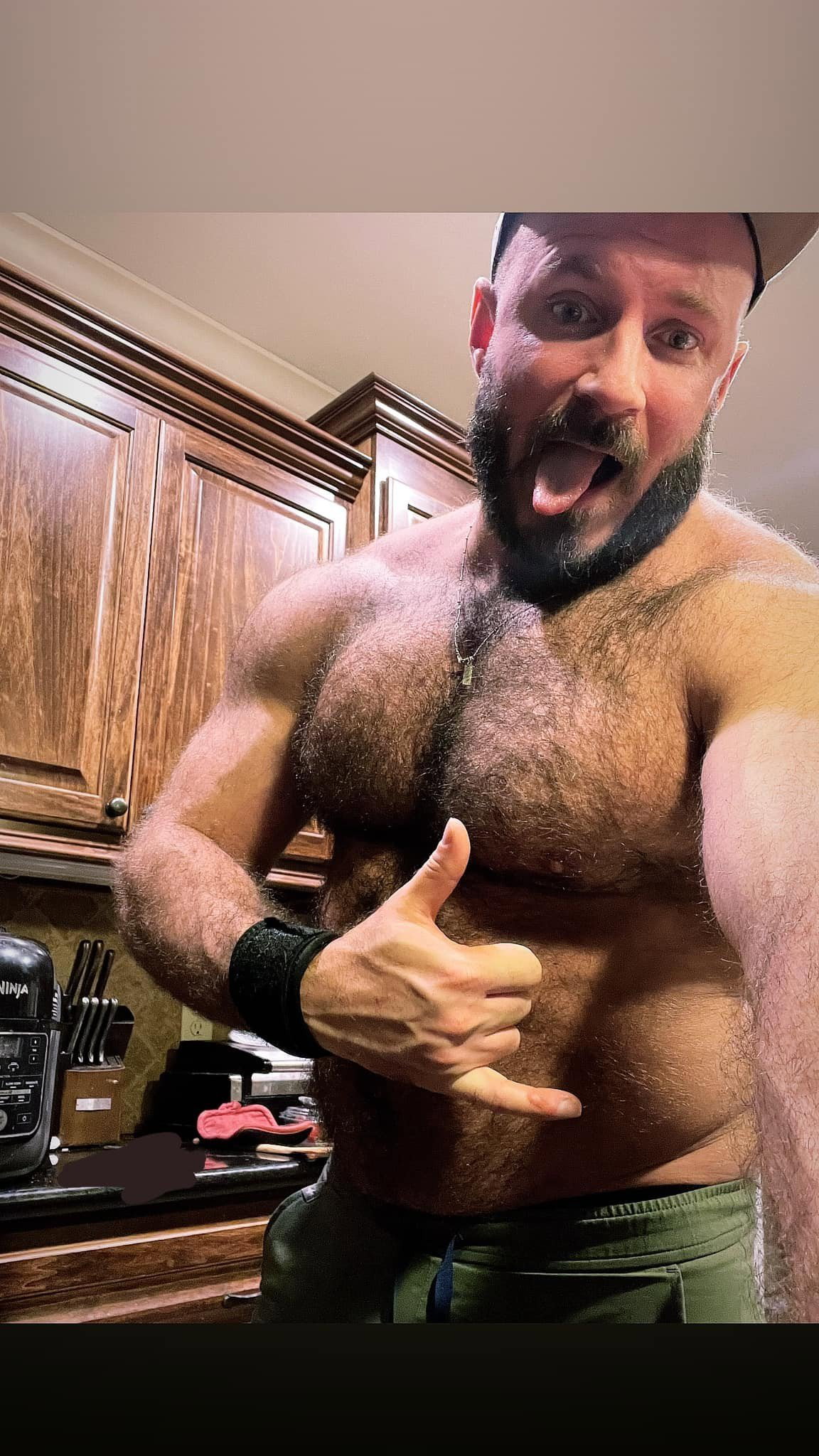 Photo by DirtyDaddyFunStuff with the username @DirtyDaddyPorn, who is a verified user,  April 24, 2024 at 7:40 PM and the text says 'Hot Mix 35 #muscles #hairy #manly #butch #hung  #otters #bears'