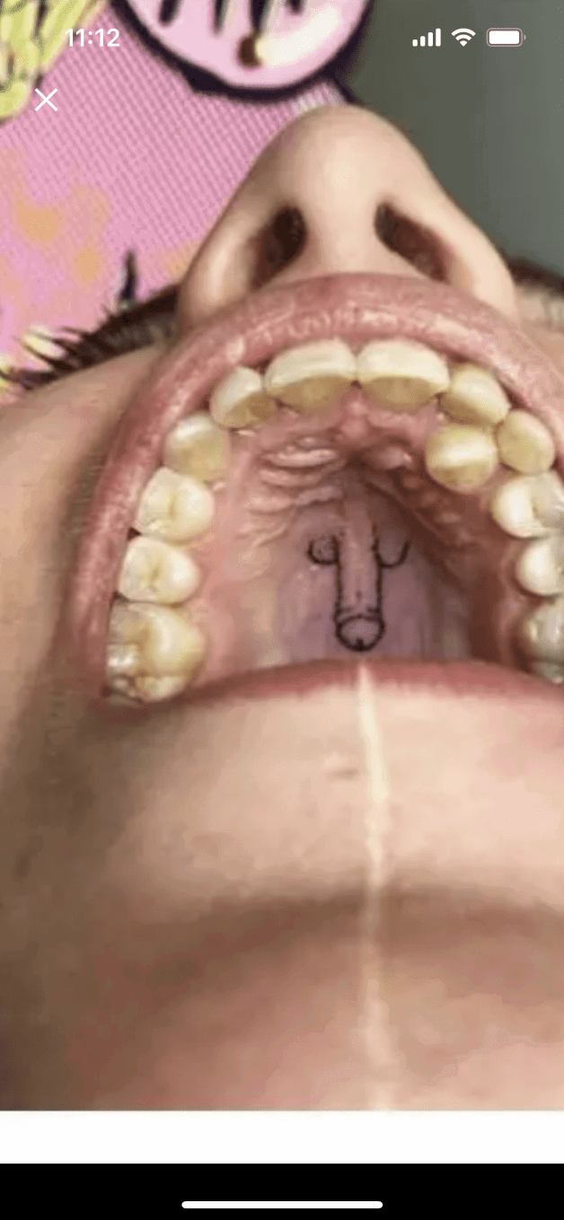 Photo by DirtyDaddyFunStuff with the username @DirtyDaddyPorn, who is a verified user,  May 6, 2024 at 11:04 PM and the text says 'Tattoo!!!  #tattoo #tats #cock #cocksucker #humor #oral'