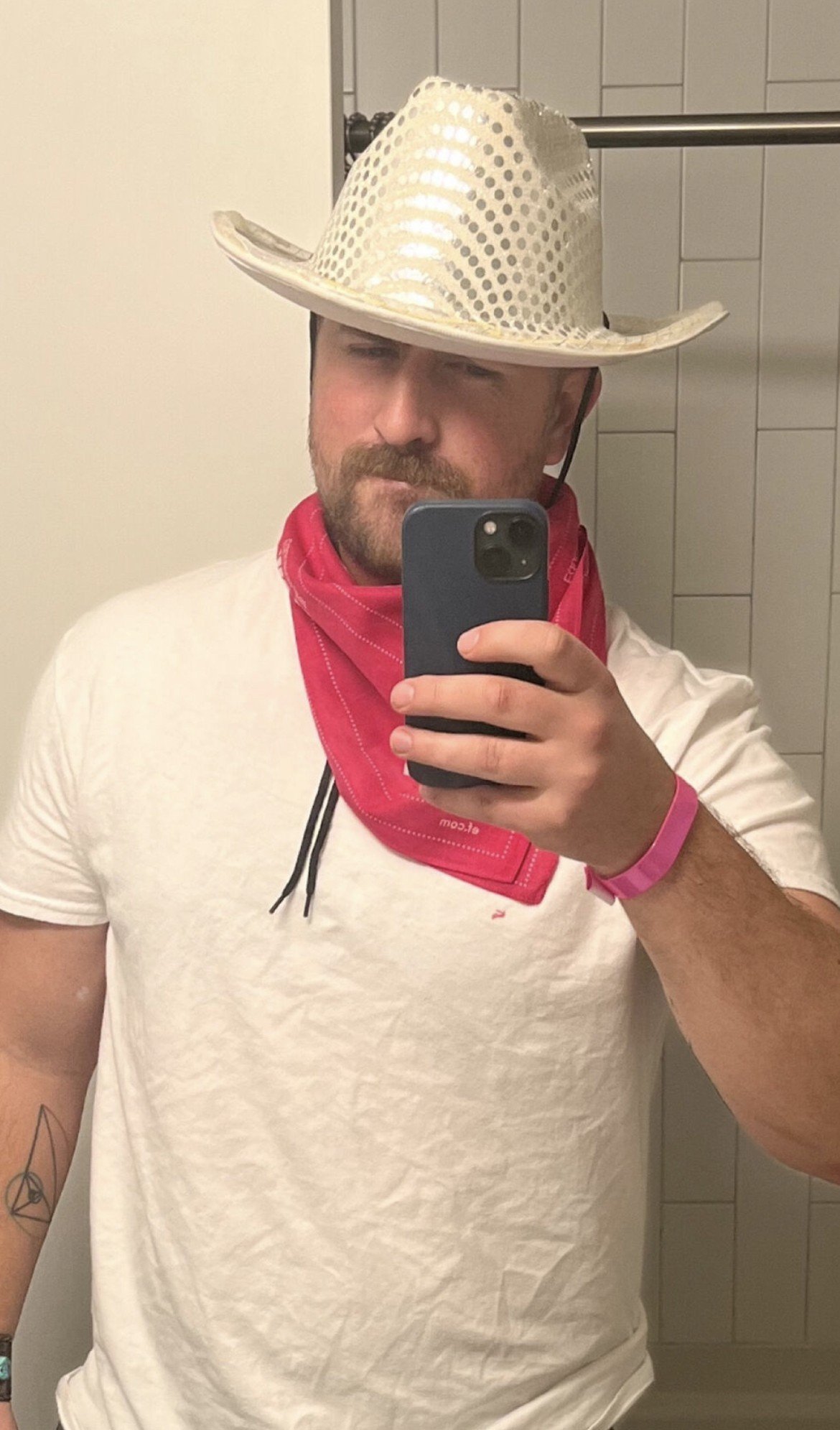 Photo by DirtyDaddyFunStuff with the username @DirtyDaddyPorn, who is a verified user,  May 6, 2024 at 11:47 PM and the text says 'American Gladiators and #cowboys #sports #mustache #armpits'