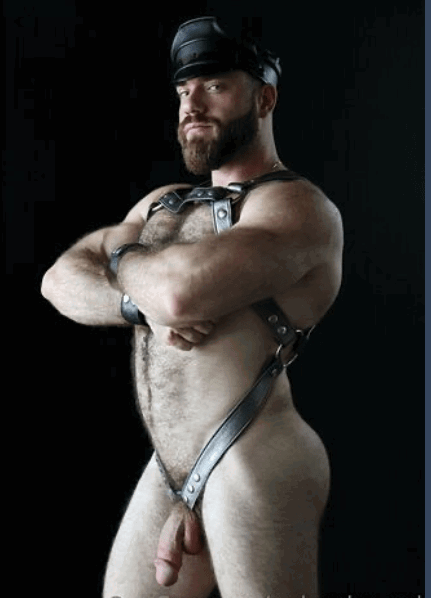 Photo by DirtyDaddyFunStuff with the username @DirtyDaddyPorn, who is a verified user,  February 14, 2024 at 9:29 PM and the text says '#leather #daddies #muscles #armpits #hairy #stubble #spit #bears #beards'