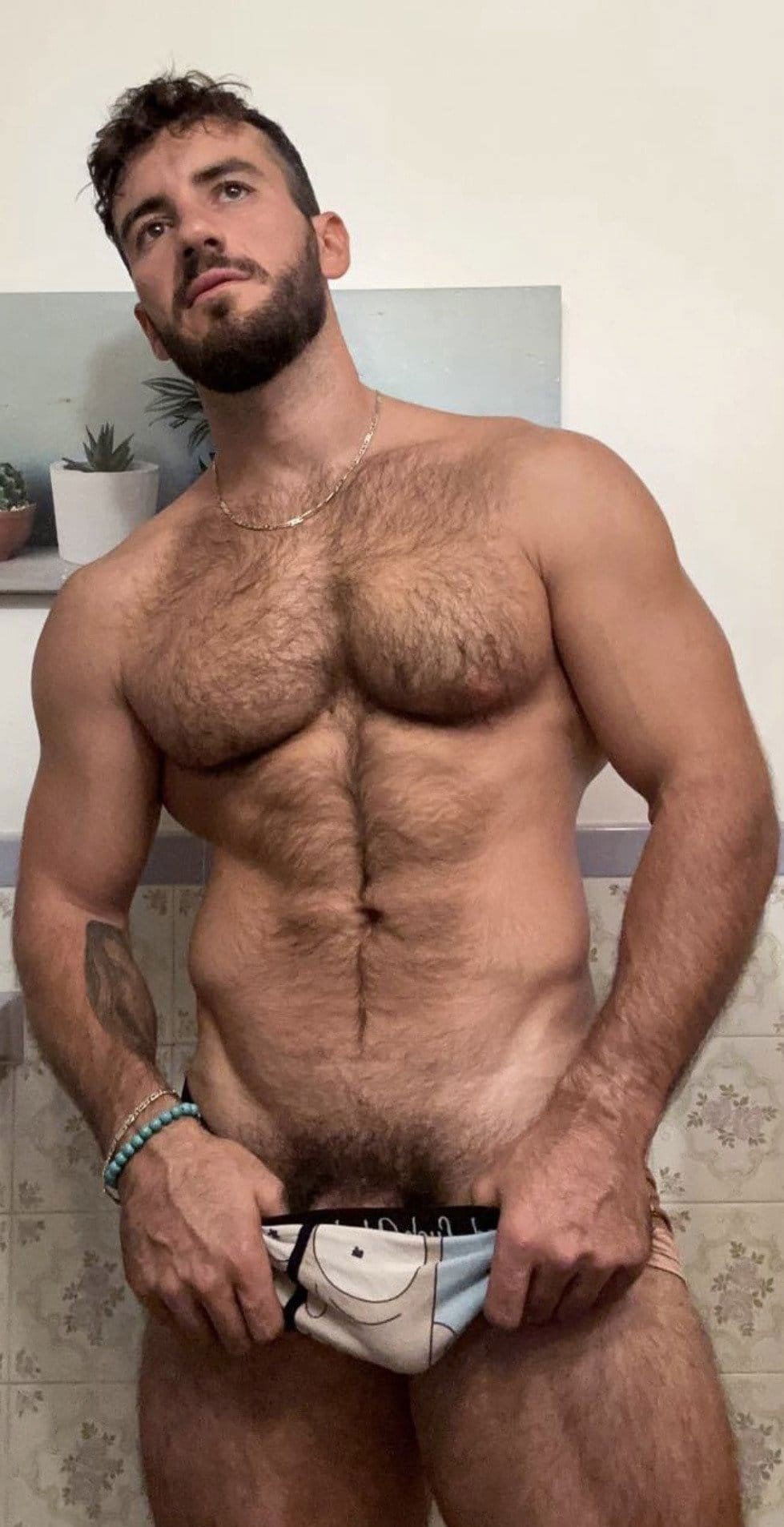 Album by DirtyDaddyFunStuff with the username @DirtyDaddyPorn, who is a verified user,  February 14, 2024 at 6:49 PM and the text says '#buff #hairy #muscle #daddies'