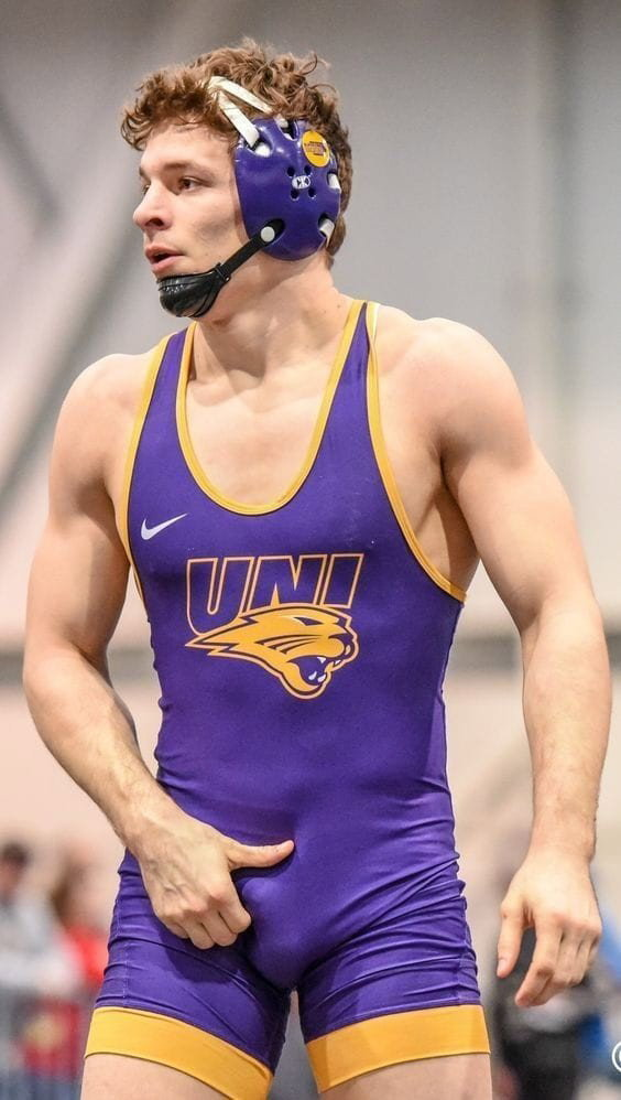 Photo by DirtyDaddyFunStuff with the username @DirtyDaddyPorn, who is a verified user,  February 5, 2024 at 9:11 PM and the text says '#wrestling #uniforms #buff #muscles'