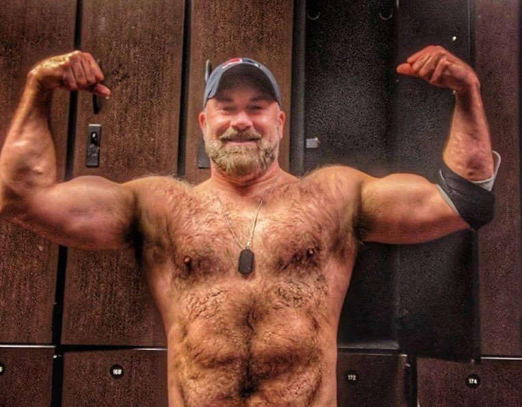 Photo by DirtyDaddyFunStuff with the username @DirtyDaddyPorn, who is a verified user,  April 28, 2024 at 6:05 PM and the text says '#hairy 5 #armpits #stubble #daddies #manly #furry #beards'
