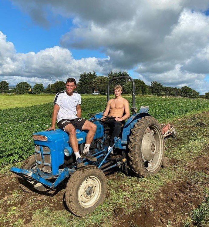 Photo by DirtyDaddyFunStuff with the username @DirtyDaddyPorn, who is a verified user,  May 27, 2024 at 11:50 PM and the text says '#pup and #leather and #redneck #countryboys'