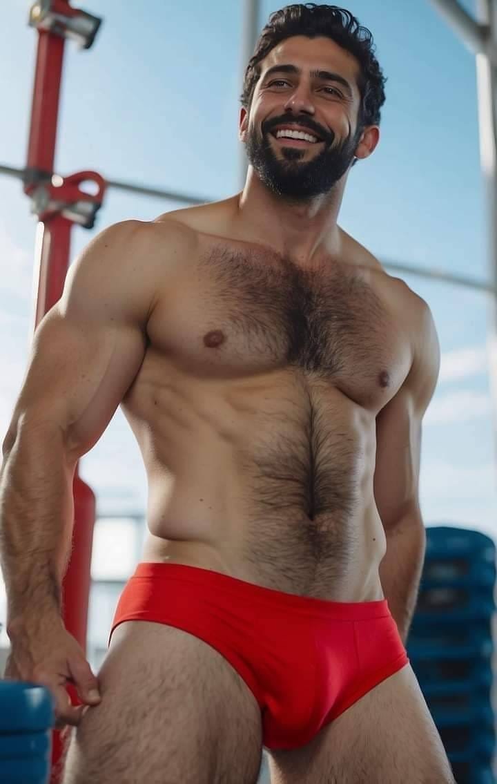 Album by DirtyDaddyFunStuff with the username @DirtyDaddyPorn, who is a verified user,  June 30, 2024 at 8:56 PM and the text says '#hairy #manly #muscles #butch #mustache #furry  #daddy'