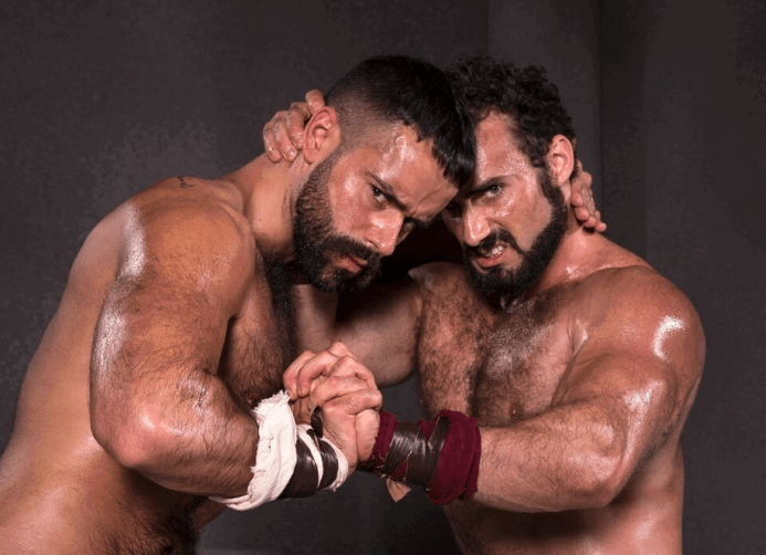 Photo by DirtyDaddyFunStuff with the username @DirtyDaddyPorn, who is a verified user,  May 1, 2024 at 11:05 PM and the text says '#wrestling #muscles #hairy #otters #sweaty #buff #spandex #singlet'