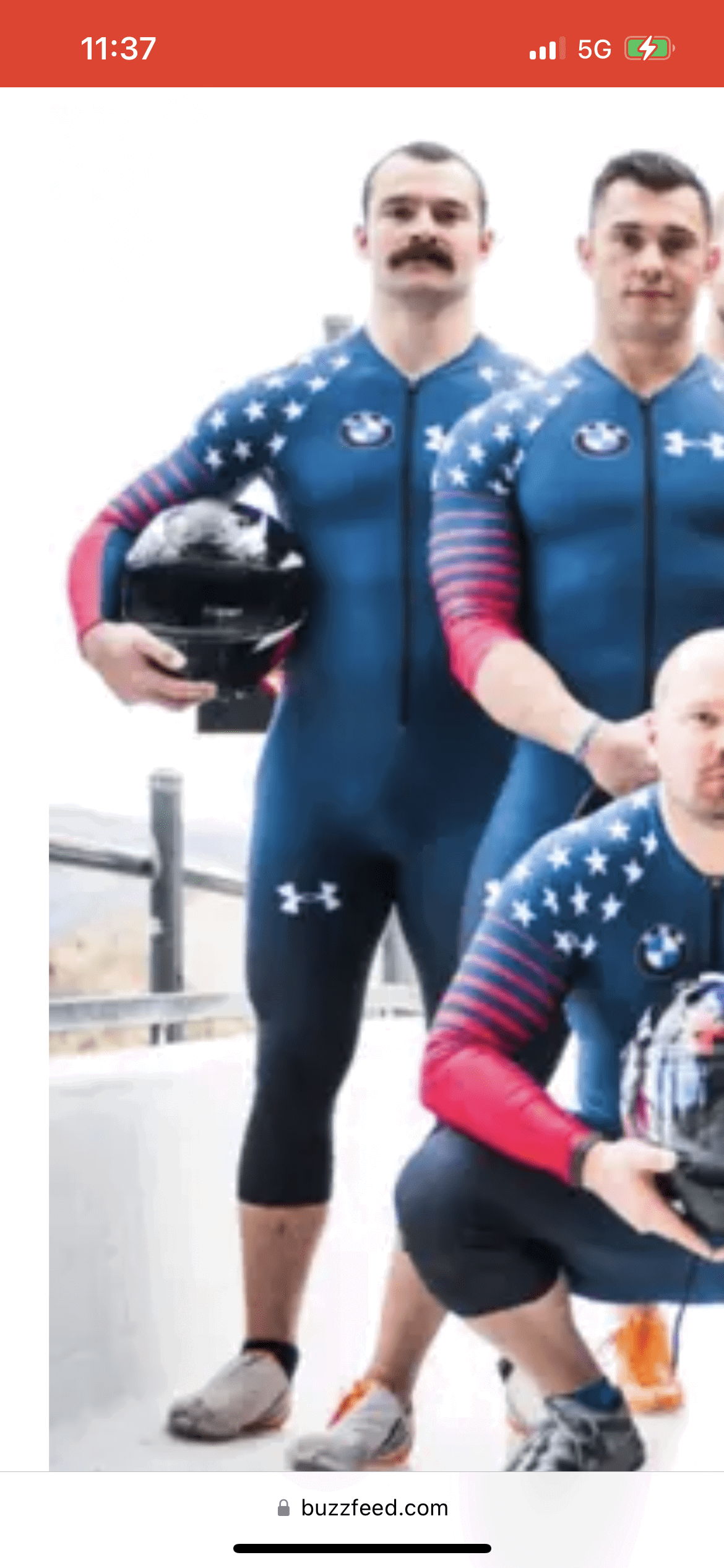 Photo by DirtyDaddyFunStuff with the username @DirtyDaddyPorn, who is a verified user, posted on December 4, 2023 and the text says '#sports #bobsled #muscles #uniforms #olympics'