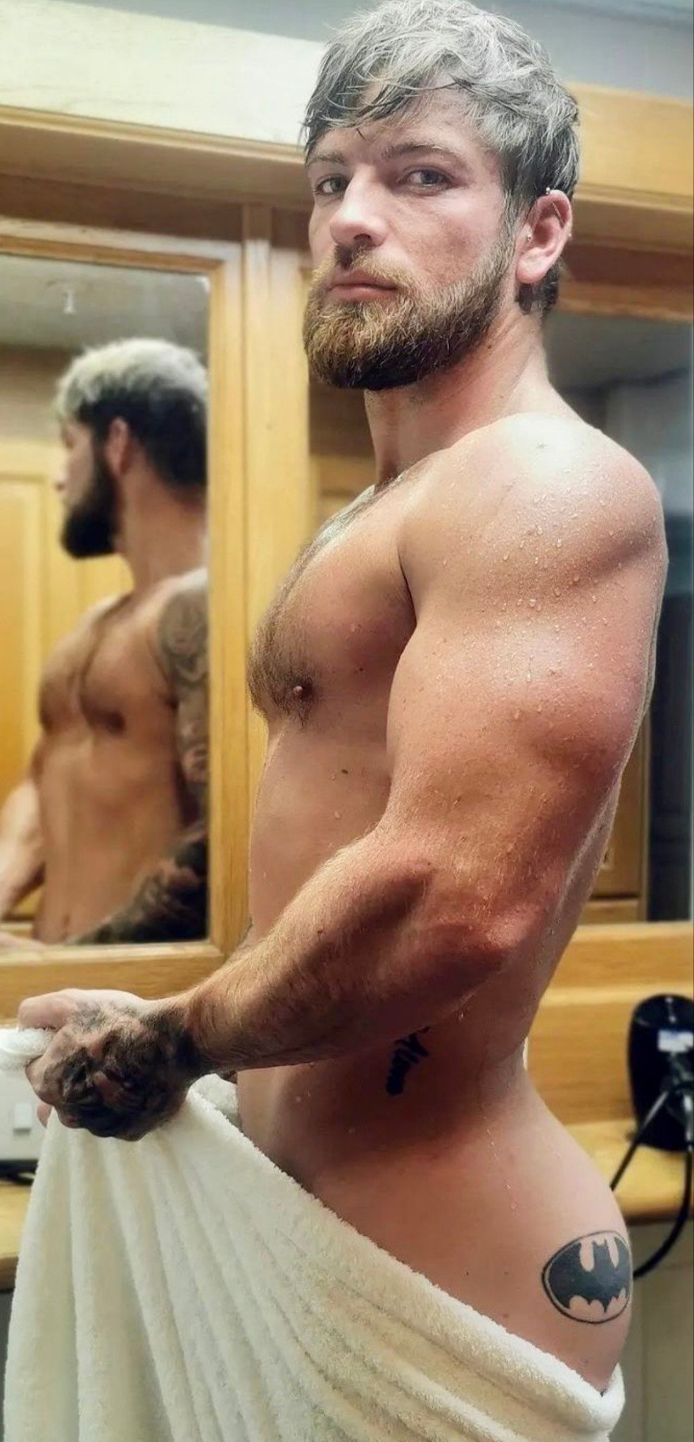 Photo by DirtyDaddyFunStuff with the username @DirtyDaddyPorn, who is a verified user,  April 29, 2024 at 12:26 AM and the text says 'Stud 9 #butch #hairy #manly #muscles #funnies #sports'