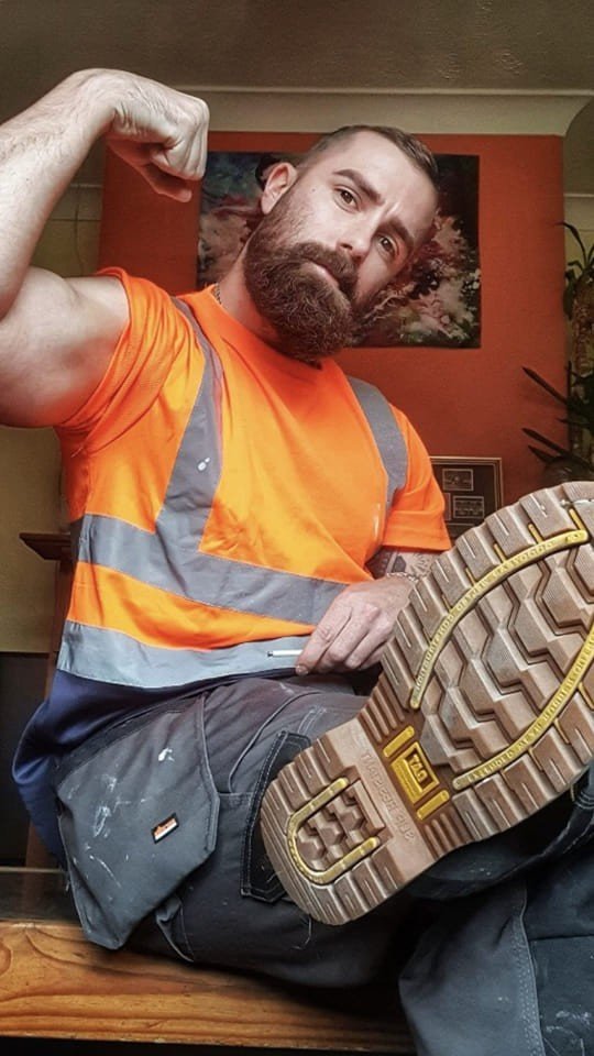 Photo by DirtyDaddyFunStuff with the username @DirtyDaddyPorn, who is a verified user,  March 28, 2024 at 5:44 PM and the text says 'Sexy #Countryboys and #Cowboys and #construction Studs!  #uniforms #muscles #tats #sweaty #dirty #leather #beards #hairy'