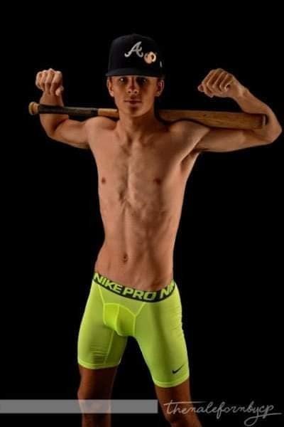 Photo by DirtyDaddyFunStuff with the username @DirtyDaddyPorn, who is a verified user,  December 20, 2023 at 9:26 PM and the text says '#twink #undies #ripped #muscles #armpits #sports #baseball'