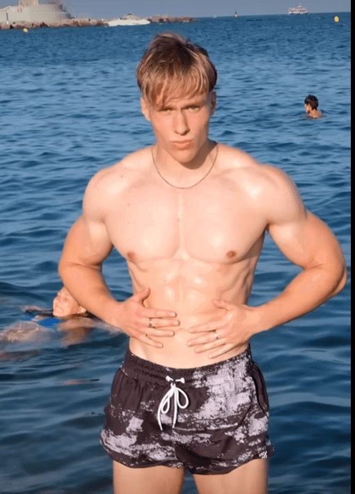 Album by DirtyDaddyFunStuff with the username @DirtyDaddyPorn, who is a verified user,  May 2, 2024 at 7:37 PM and the text says 'Hot 7 #sports #twinks #gymnastics #muscles  #otters #armpits'