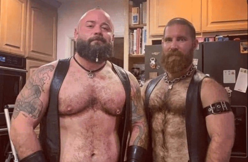 Photo by DirtyDaddyFunStuff with the username @DirtyDaddyPorn, who is a verified user,  February 14, 2024 at 9:29 PM and the text says '#leather #daddies #muscles #armpits #hairy #stubble #spit #bears #beards'