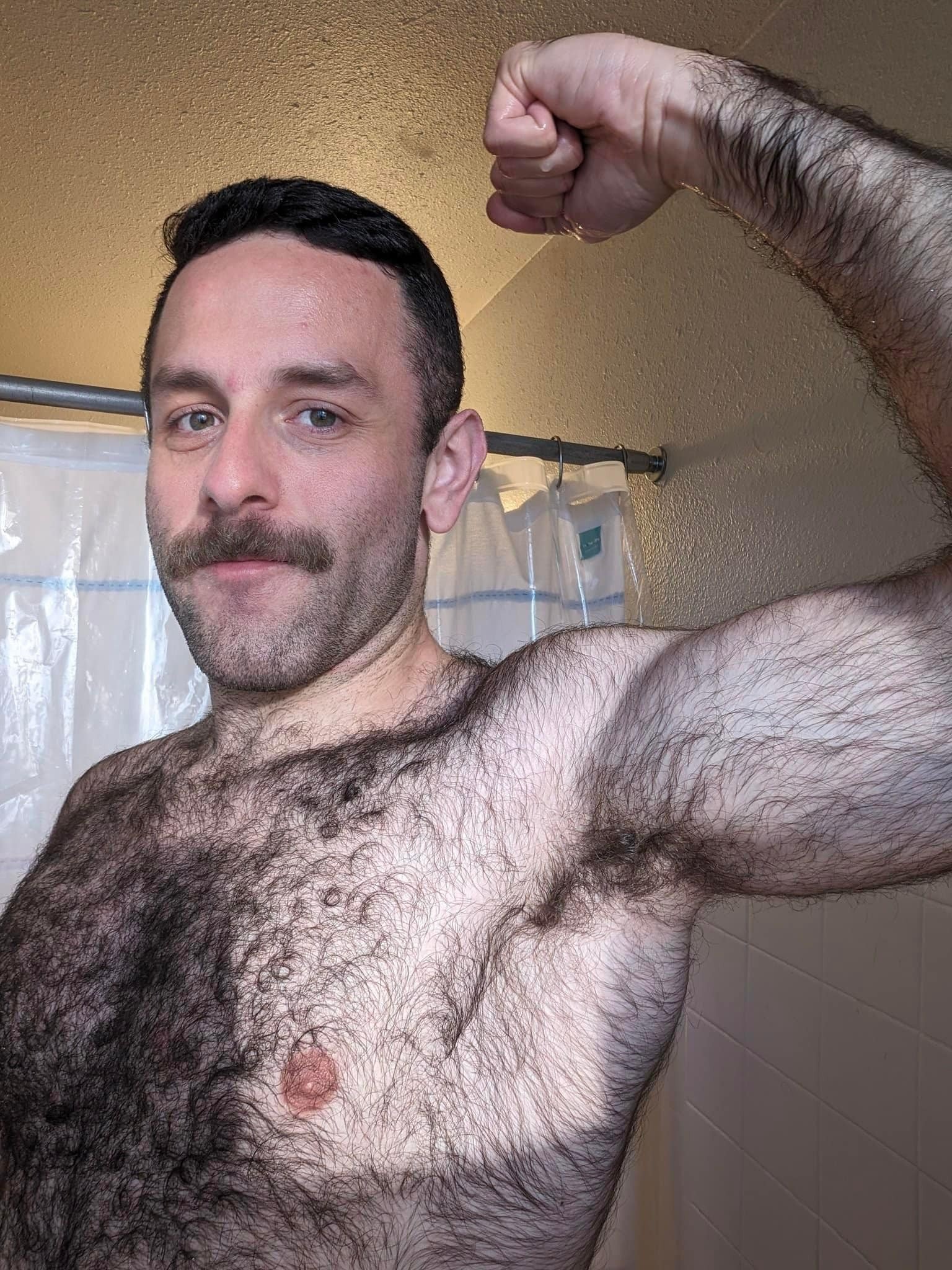 Photo by DirtyDaddyFunStuff with the username @DirtyDaddyPorn, who is a verified user,  April 24, 2024 at 7:38 PM and the text says 'Hot Mix 33 #armpits #muscles #hairy #stubble #mustache #hung #jockstraps'