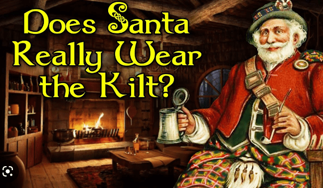 Photo by DirtyDaddyFunStuff with the username @DirtyDaddyPorn, who is a verified user,  February 15, 2024 at 1:30 AM and the text says '#santa and #kilts and Hotties'