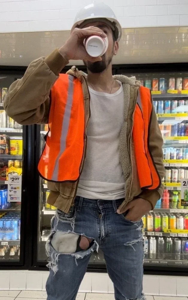 Photo by DirtyDaddyFunStuff with the username @DirtyDaddyPorn, who is a verified user,  April 14, 2024 at 12:31 AM and the text says '#Construction 1  #toolbelts #uniforms #butch #manly #worksex #hairy #handyman #armpits #hung #beards #abs #cum #stubble'