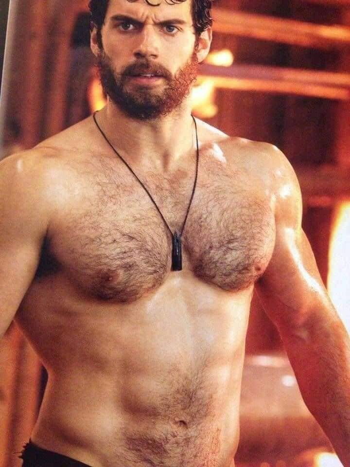 Photo by DirtyDaddyFunStuff with the username @DirtyDaddyPorn, who is a verified user,  April 28, 2024 at 8:52 PM and the text says 'Hot 2 #henrycavil #hairy #muscles'