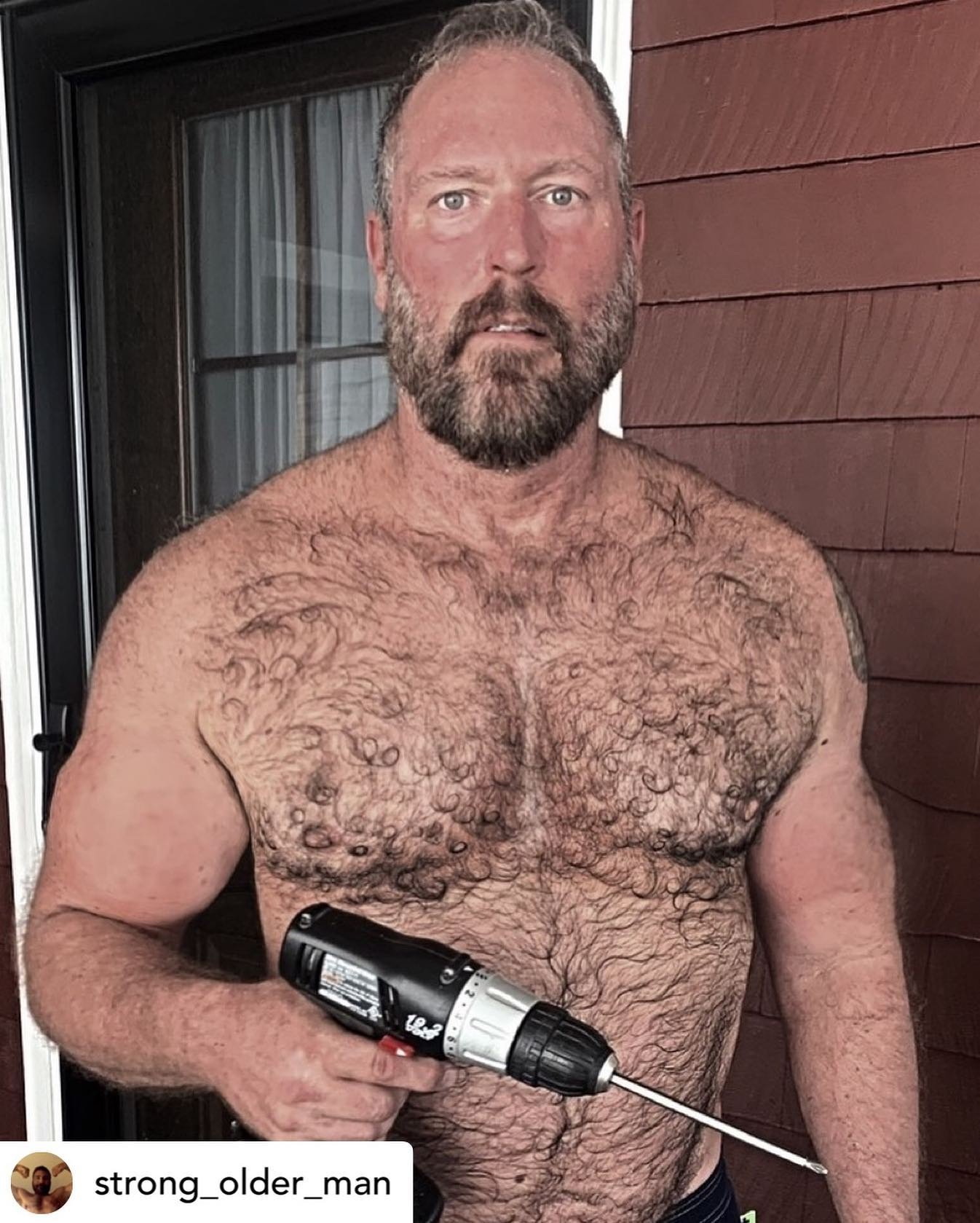 Photo by DirtyDaddyFunStuff with the username @DirtyDaddyPorn, who is a verified user,  April 28, 2024 at 11:16 PM and the text says '#hairy #daddies'