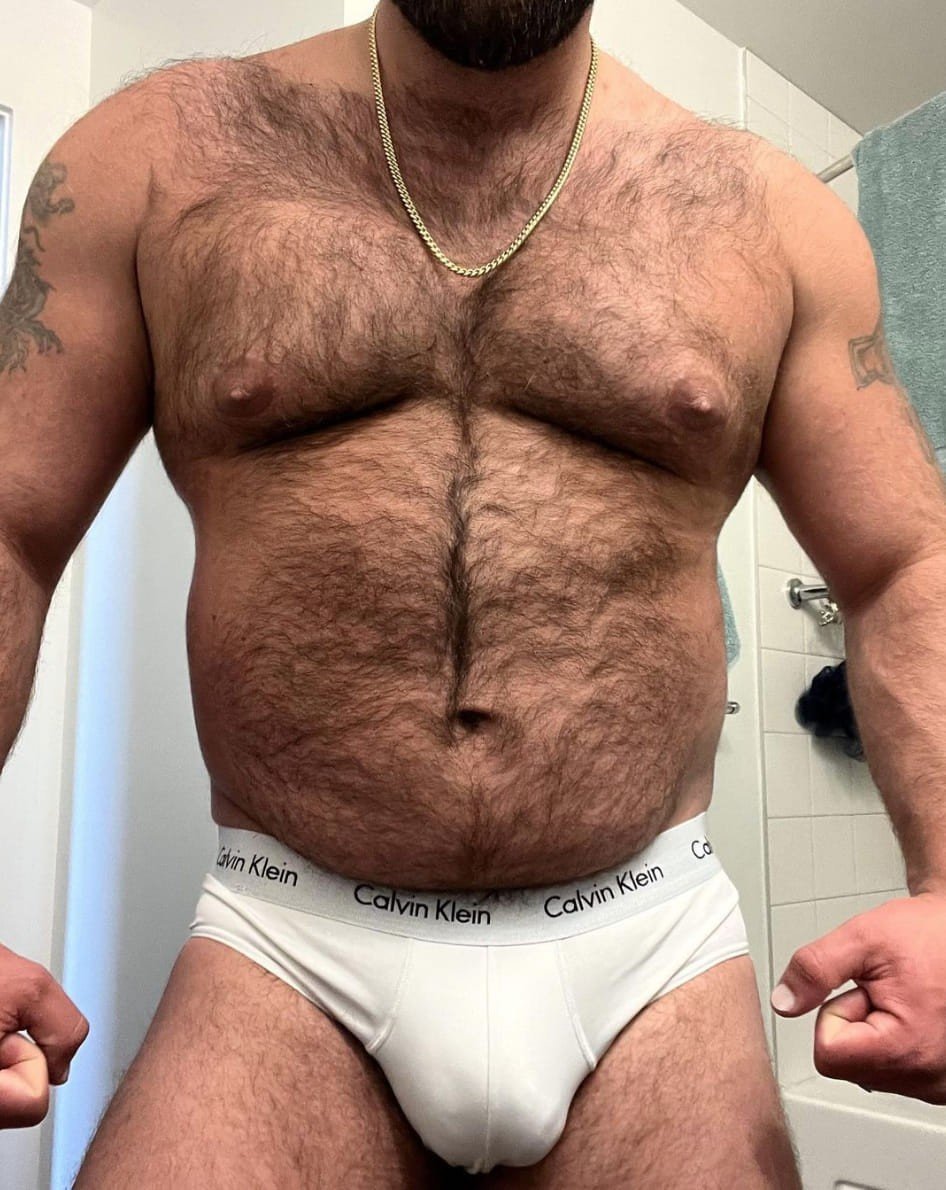 Photo by DirtyDaddyFunStuff with the username @DirtyDaddyPorn, who is a verified user,  April 16, 2024 at 10:46 PM and the text says '#hairy #otters and #armpits #beards'