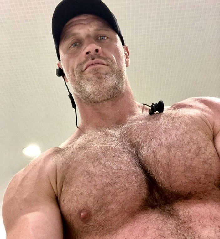 Album by DirtyDaddyFunStuff with the username @DirtyDaddyPorn, who is a verified user,  April 29, 2024 at 12:22 AM and the text says 'Stud 7 #manly #hairy #muscles #daddy'