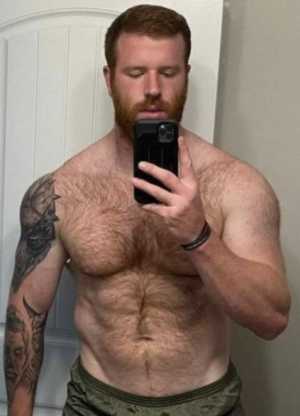 Album by DirtyDaddyFunStuff with the username @DirtyDaddyPorn, who is a verified user,  December 12, 2023 at 7:17 PM and the text says '#hairy #muscle hunks'