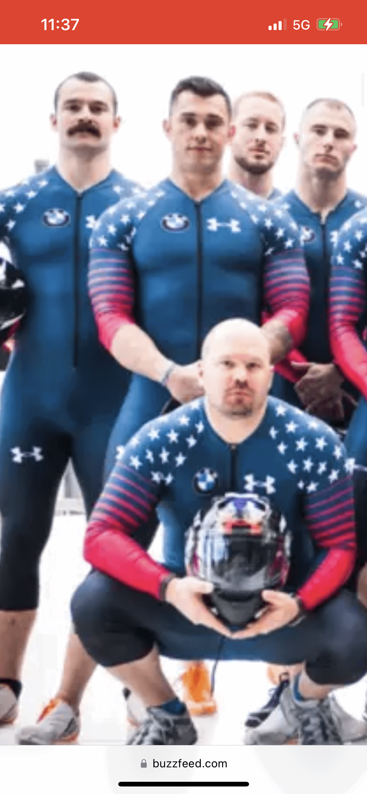 Photo by DirtyDaddyFunStuff with the username @DirtyDaddyPorn, who is a verified user, posted on December 4, 2023 and the text says '#sports #bobsled #muscles #uniforms #olympics'