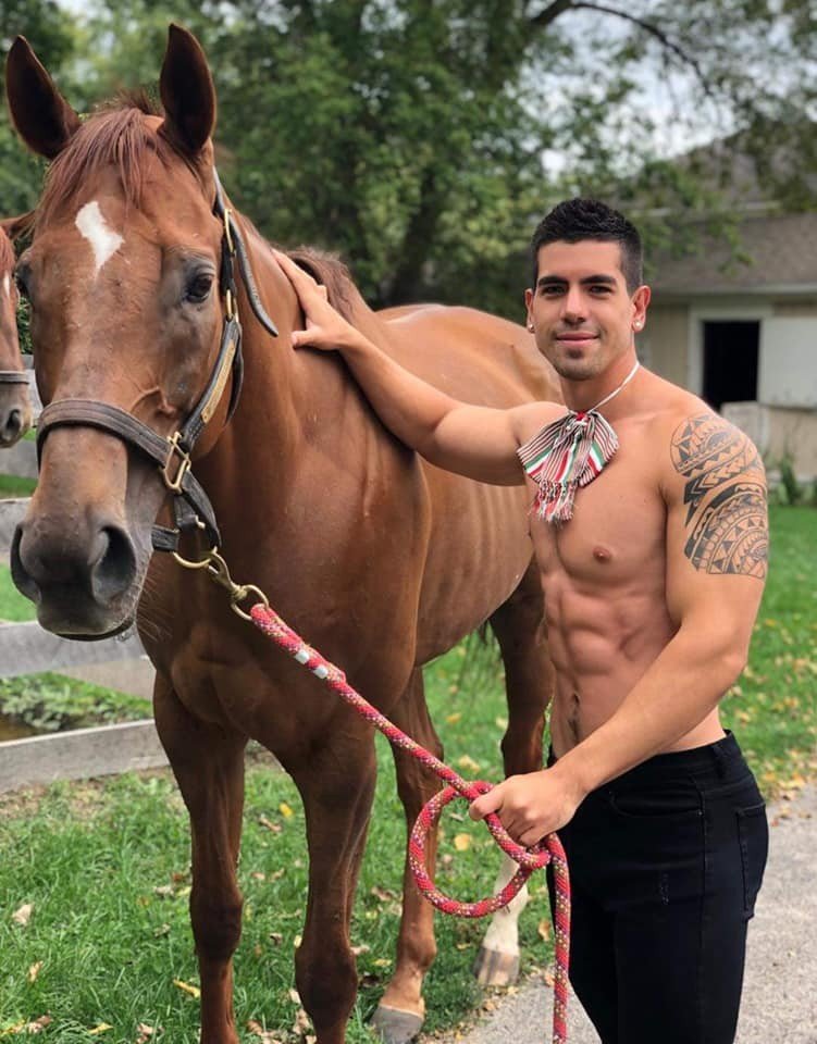 Album by DirtyDaddyFunStuff with the username @DirtyDaddyPorn, who is a verified user,  April 28, 2024 at 8:52 PM and the text says 'Hot 1 #mexico #mexican #cowboys #countryboys'