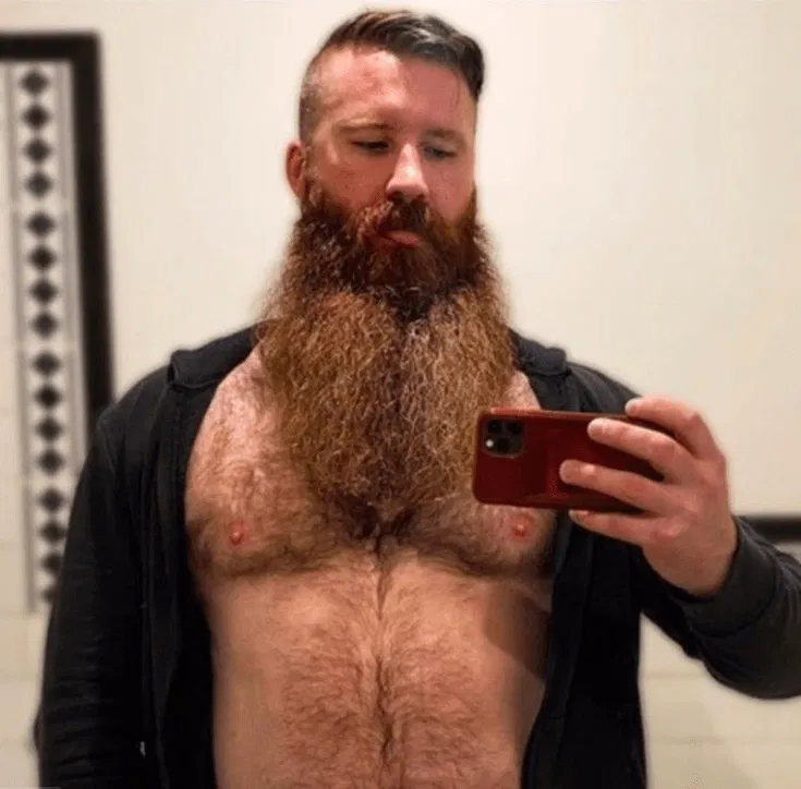 Album by DirtyDaddyFunStuff with the username @DirtyDaddyPorn, who is a verified user,  May 1, 2024 at 11:02 PM and the text says 'HOT fun #muscles #hairy'