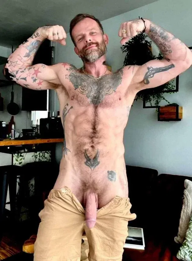 Album by DirtyDaddyFunStuff with the username @DirtyDaddyPorn, who is a verified user,  April 18, 2024 at 10:12 PM and the text says 'Hot Mix 3 #cum #hung #uniforms #bears #beards #hairy #hunters #countryboys'