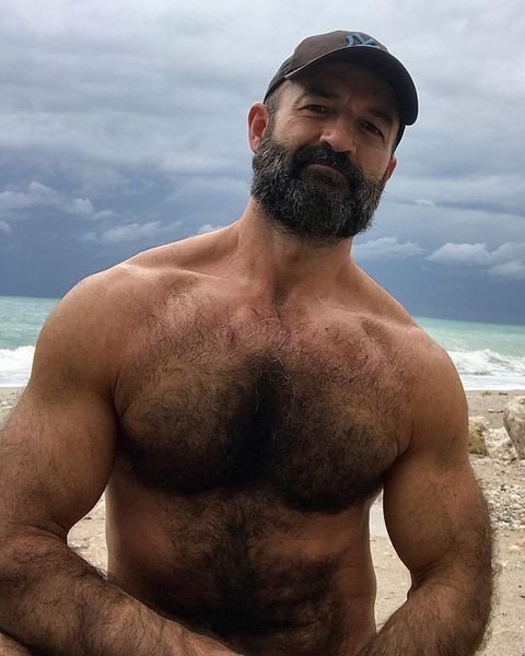 Album by DirtyDaddyFunStuff with the username @DirtyDaddyPorn, who is a verified user,  June 30, 2024 at 8:50 PM and the text says '#daddy #muscles #hairy #buff'