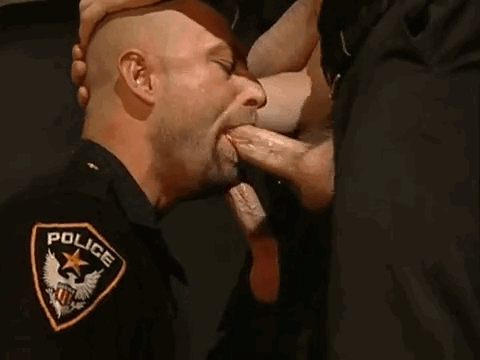 Photo by DirtyDaddyFunStuff with the username @DirtyDaddyPorn, who is a verified user,  April 12, 2024 at 6:55 PM and the text says '#cop #cocksucker #uniforms #police #bald'