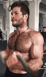 Album by DirtyDaddyFunStuff with the username @DirtyDaddyPorn, who is a verified user,  May 2, 2024 at 10:55 PM and the text says 'Hot 26 #hairy #bulges #muscles'