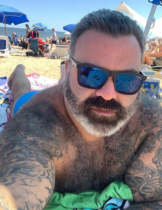 Photo by DirtyDaddyFunStuff with the username @DirtyDaddyPorn, who is a verified user,  December 6, 2023 at 1:07 AM and the text says '#muscles and #bears'