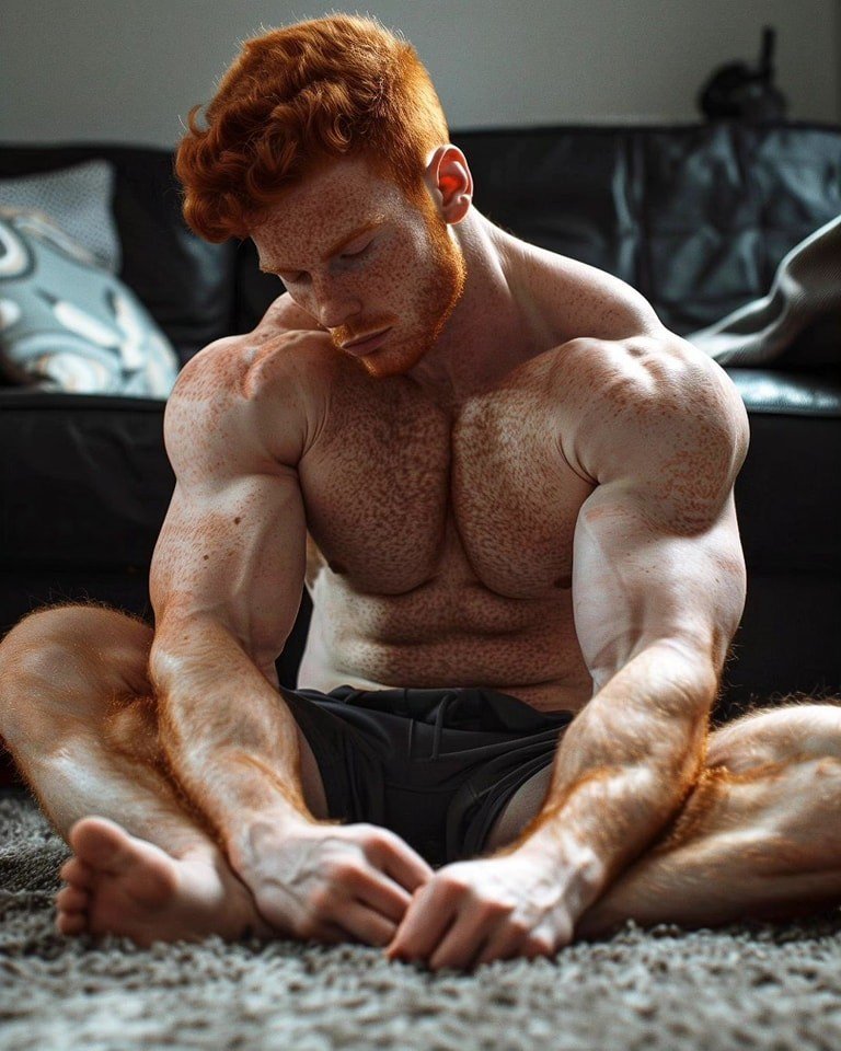 Photo by DirtyDaddyFunStuff with the username @DirtyDaddyPorn, who is a verified user,  April 23, 2024 at 9:10 PM and the text says 'Hot Mix 4 #gingers #hairy #muscles #armpits'
