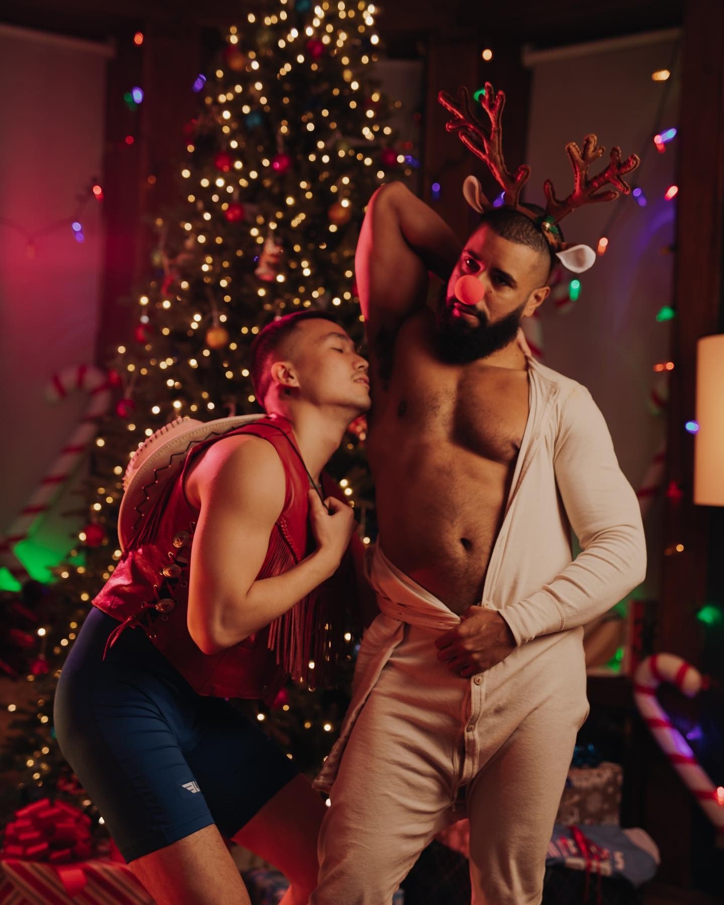 Photo by DirtyDaddyFunStuff with the username @DirtyDaddyPorn, who is a verified user,  January 8, 2024 at 10:54 PM and the text says '#christmas #hairy #santa #stubble #beards #bears #cowboys and more'