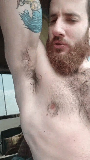 Photo by DirtyDaddyFunStuff with the username @DirtyDaddyPorn, who is a verified user,  April 28, 2024 at 6:52 PM and the text says '#hairy #odor #gingers #armpits #stubble #daddies #manly #furry #beards #otters'
