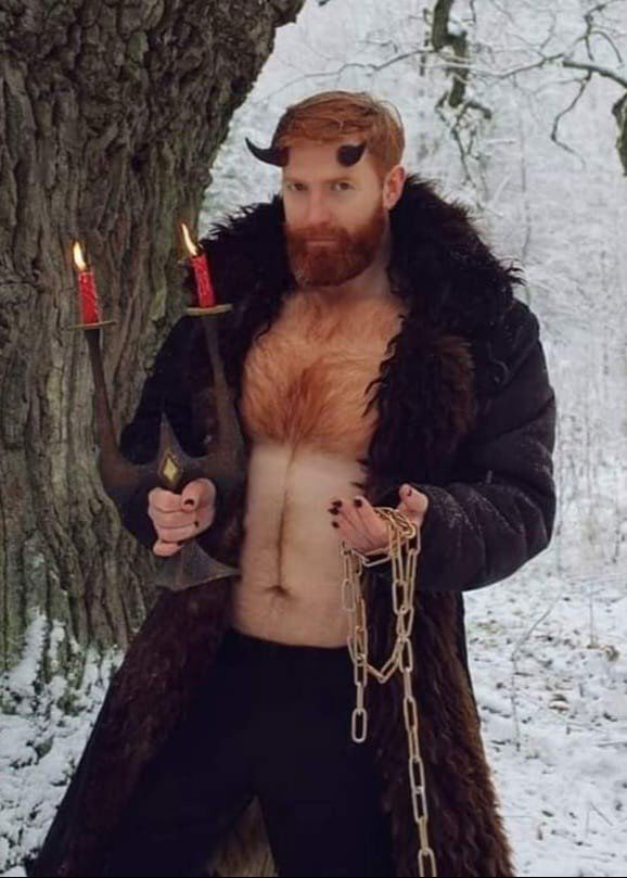 Photo by DirtyDaddyFunStuff with the username @DirtyDaddyPorn, who is a verified user,  January 8, 2024 at 10:47 PM and the text says '#hot Variety #gingers #christmas #hairy'