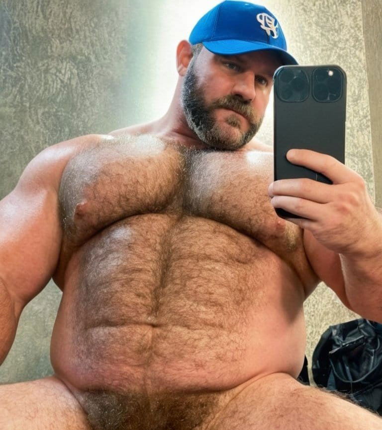 Album by DirtyDaddyFunStuff with the username @DirtyDaddyPorn, who is a verified user,  June 9, 2024 at 12:24 AM and the text says 'Hot 23 #hairy #bears'