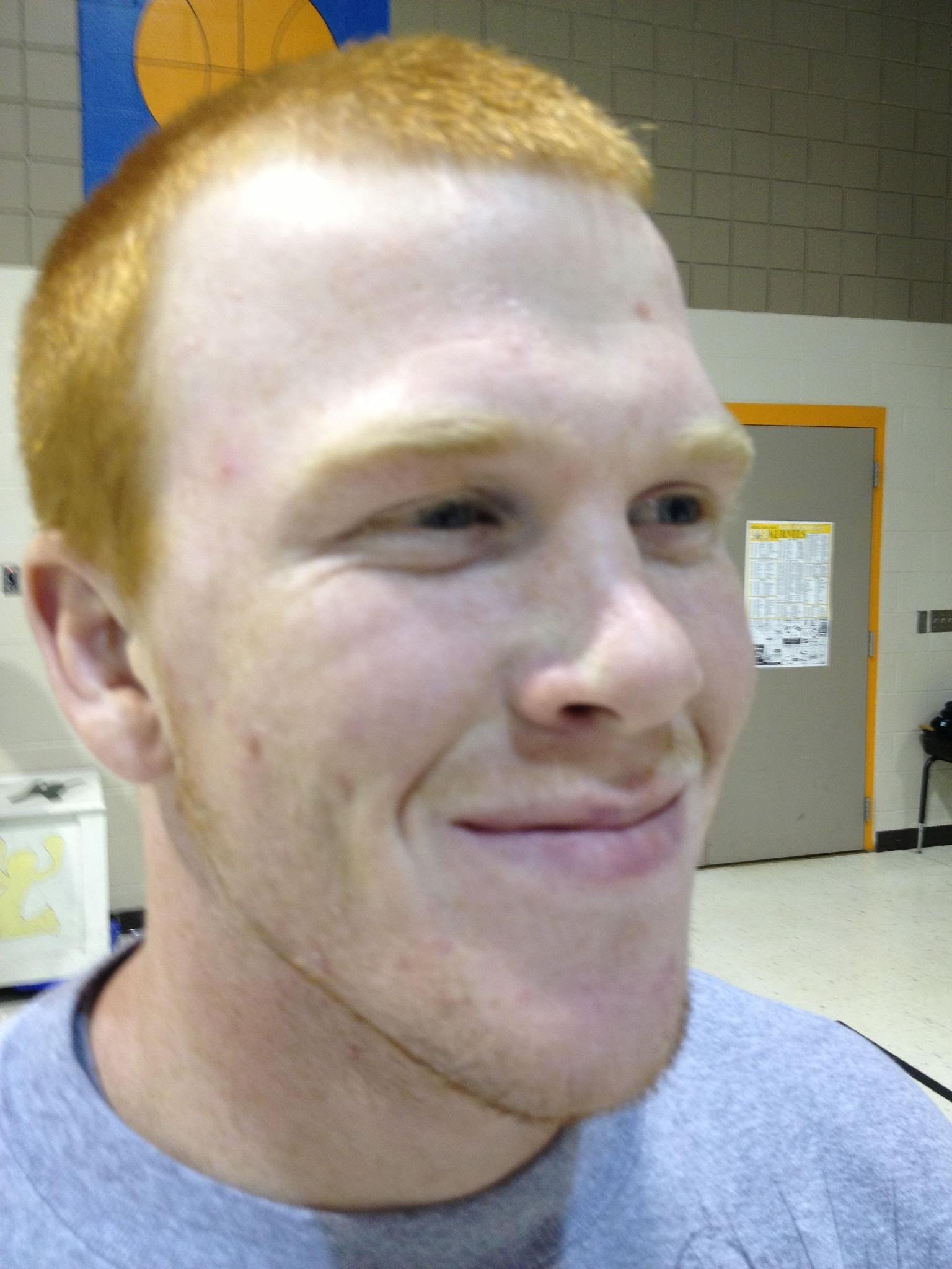 Photo by DirtyDaddyFunStuff with the username @DirtyDaddyPorn, who is a verified user,  January 9, 2024 at 6:29 PM and the text says '#wrestling #sports #college #ginger'